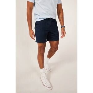 Chubbies‎ Chino Shorts Men Sz XL Regular Fit Navy Elastic Flat Front 7" NWT
